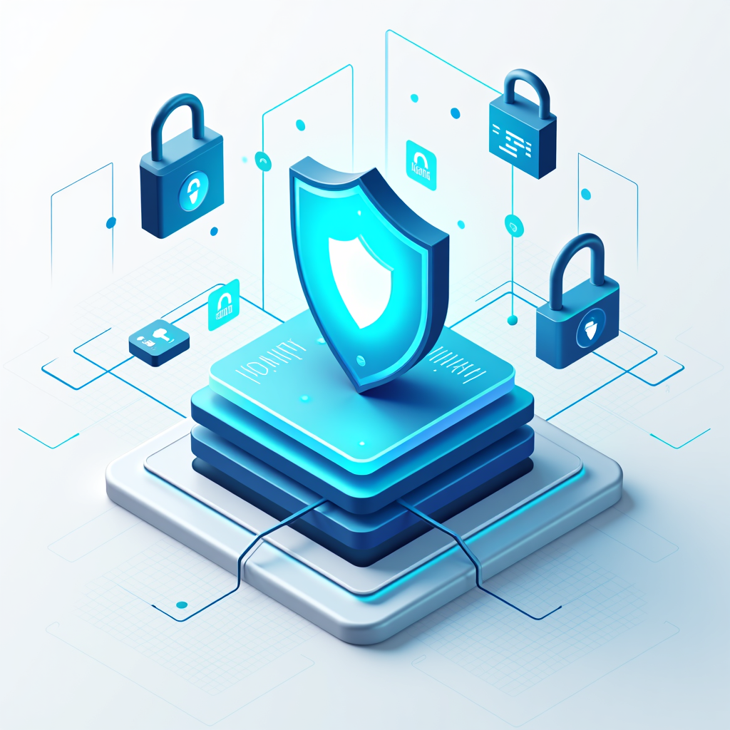 Veilige data opslag - Illustratie van beveiligde database systemen