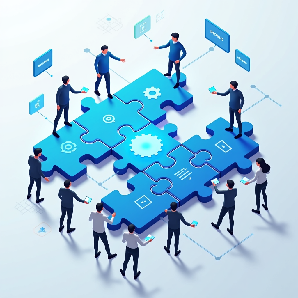 Op maat gemaakte software oplossingen - Illustratie van custom development